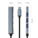 Qoltec HUB adapter USB-C 3.1 4w1 | USB 3.0 | 3x USB 2.0