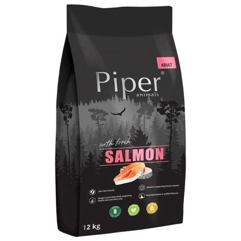DOLINA NOTECI Piper Animals z łososiem - sucha karma dla psa - 12 kg