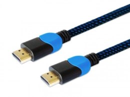 Savio Kabel HDMI 2.0 niebiesko-czarny 3m, GCL-05