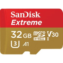 KARTA SANDISK EXTREME microSDHC 32 GB 100/60 MB/s A1 C10 V30 UHS-I U3 Mobile