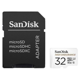 KARTA SANDISK HIGH ENDURANCE (rejestratory i monitoring) microSDHC 32GB V30 z adapterem
