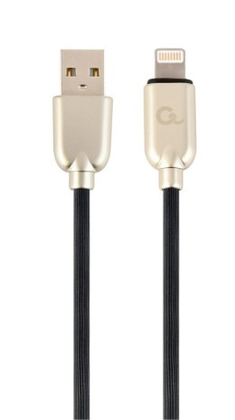 Kabel USB 2.0 (AM/8-pin lightning M) 2m oplot gumowy czarny Gembird