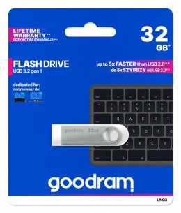 GOODRAM Pendrive UNO3 32GB USB 3.2 Gen1 srebrny