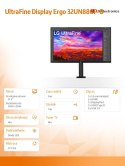 LG Electronics Monitor 32UN880P-B 31.5 cala 4K UHD HDR 10 FreeSync