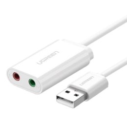 Zewnętrzna karta dźwiękowa USB UGREEN 	US205 15cm (biały)