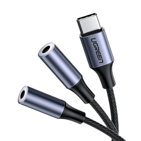 Rozdzielacz audio AUX UGREEN 	AV144 kabel USB-C, 25cm (czarny)