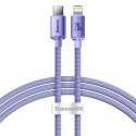 Kabel USB-C do Lightning Baseus Crystal Shine, 20W, PD, 1.2m (fioletowy)