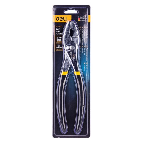 Szczypce zaciskowe Deli Tools EDL25510, 10'' (czarno-żółte)