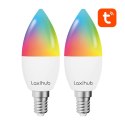 Inteligentna żarówka LED Laxihub LAE14S Wifi Bluetooth TUYA (2 szt.)