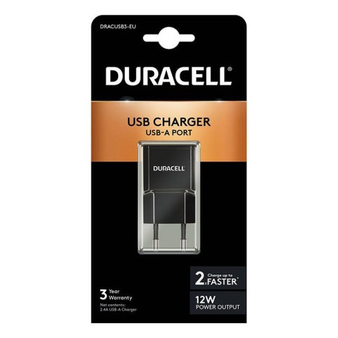 Ładowarka sieciowa Duracell USB 2.4A (czarna)