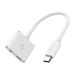 Adapter audio USB-C do mini jack 3.5mm i USB-C Cygnett Essential (biały)