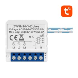 Inteligentny przełącznik dopuszkowy ZigBee Avatto ZWSM16-W3 TUYA