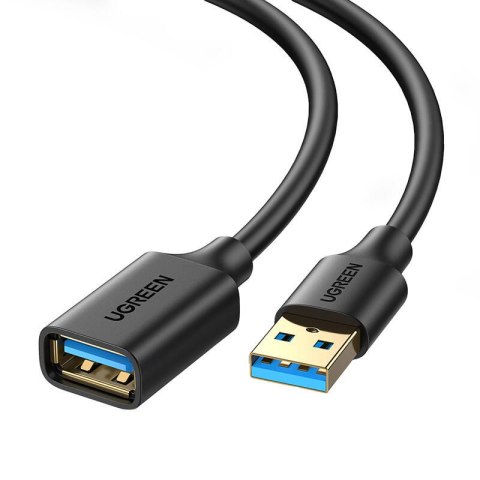 Kabel USB 3.0, USB-A męski do USB-A żeński przedłużający UGREEN US129 2m (czarny)