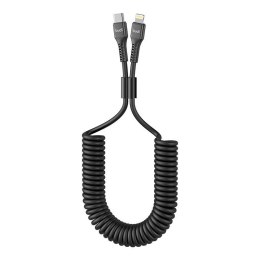 Kabel sprężynowy USB-C do Lightning Budi, 1.8m, 20W