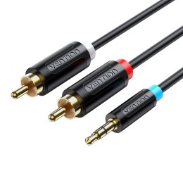 Kabel Audio 3,5mm do 2x RCA Vention BCLBH 2m czarny
