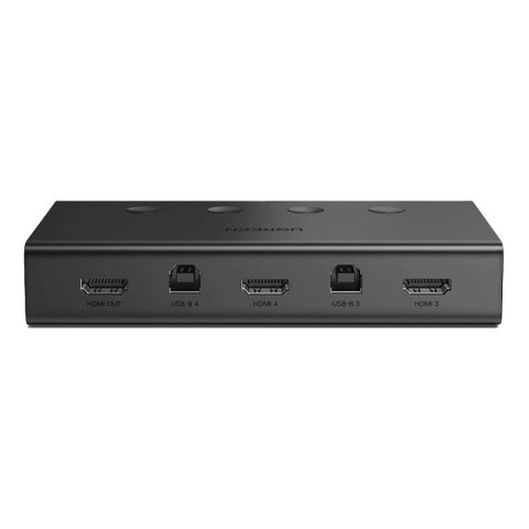 Przełącznik KVM Ugreen 70439 4x HDMI, 4x USB, 4x USB-B, 4K 60Hz (czarny)