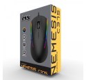MS Mysz gamingowa przewodowa Nemesis C375 7200 DPI RGB LED czarna
