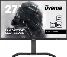 IIYAMA Monitor 27 cali G-Master GB2745QSU-B1 IPS,QHD,100Hz,1ms,2xUSB,2x2W,FreeSync, HAS(150mm)