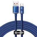 Kabel USB do USB-C Baseus Crystal Shine, 100W, 1.2m (niebieski)