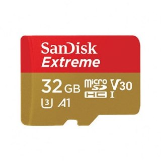 Karta pamięci SanDisk Extreme microSDHC 32GB 100/60 MB/s V30 A1 U3 4K (SDSQXAF-032G-GN6MA)