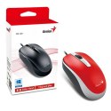 Mysz przewodowa, Genius DX-120, czerwona, optyczna, 1200DPI