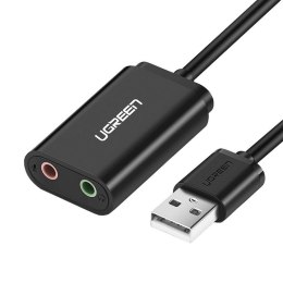 Zewnętrzna karta dźwiękowa USB UGREEN 	US205 15cm (czarny)