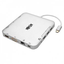 Eaton Stacja dokująca USB-C, podwójny wyświetlacz 4K HDMI/mDP, VGA, USB 3.2 Gen 1, koncentrator USB-A/C, GbE, ładowanie PD 60 W U442-D