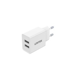 Unitek Ładowarka 2*USB-A 12 W biała