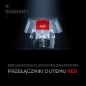 Rampage Klawiatura Mechaniczna RADIANT K11 RGB PUDDING RED