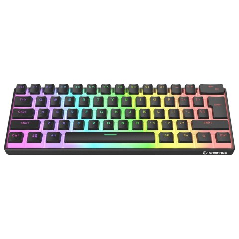 Rampage Klawiatura Mechaniczna RADIANT K11 PUDDING RGB RED