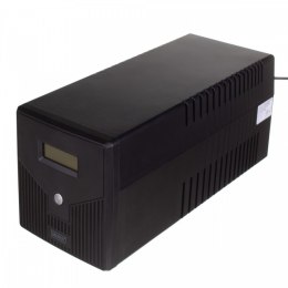 Digitus Zasilacz awaryjny UPS Line-Ineractive LCD, 1000VA/600W, 2x12V/7Ah, AVR, 4xSCHUKO, USB, RS232, RJ45