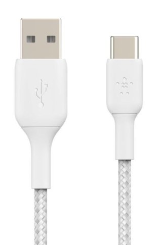 Belkin Kabel Braided USB-C USB-A 2m biały