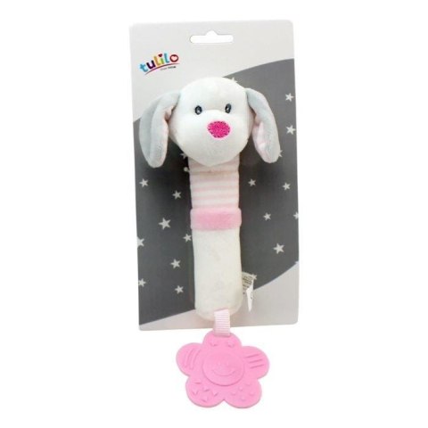 TULILO Zabawka z dźwiękiem - Pies biały 17 cm