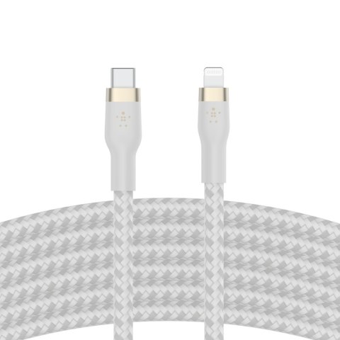 Belkin Kabel BoostCharge USB-C/Lightning Silikonowy w oplocie 1m biały