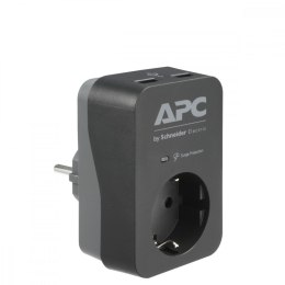 APC Gniazdo PME1WU2B-GR Essential SurgeArrest 1 Outlet 2 USB Ports Black 230V Germany