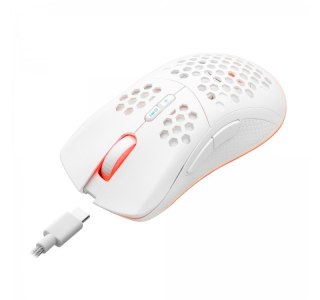 MS Mysz gamingowa bezprzewodowa Nemesis M700 akumulator 8000 DPI 7P RGB LED programowalne przyciski biała