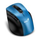 Mysz bezprzewodowa, Genius Ergo 9000S, czarno-niebieski, optyczna, 2400DPI