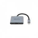 DICOTA Stacja dokująca USB-C Portable 4-in-1 D ock 4K 2xHDMI 100W PD