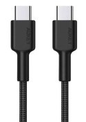 AUKEY CB-CD45 nylonowy kabel Quick Charge USB C - USB C | 0,9m | 3A | 60W PD | 20V