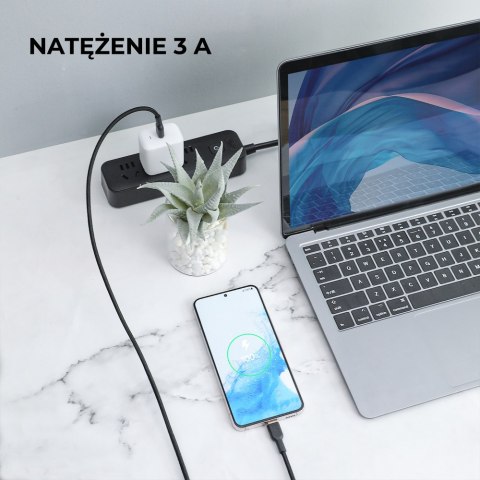 Aukey Kabel USB-C - USB-C 2.0, PD 60W, oplot 1,8m