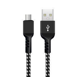 Kabel USB 2.0 Maclean MCE483 USB A - micro USB B Fast Charge 5V/2,4A Czarno-biały 2m