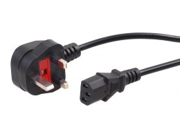 Kabel zasilający kątowy Maclean MCTV-806 3 pin 1,5m wtyk GB