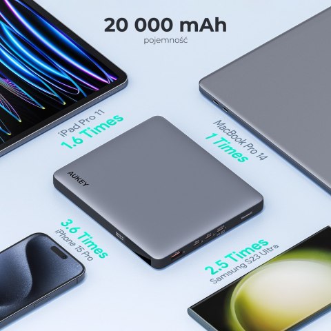 Aukey Powerbank 100W 20000mAh 3xUSB-C PD 3.0