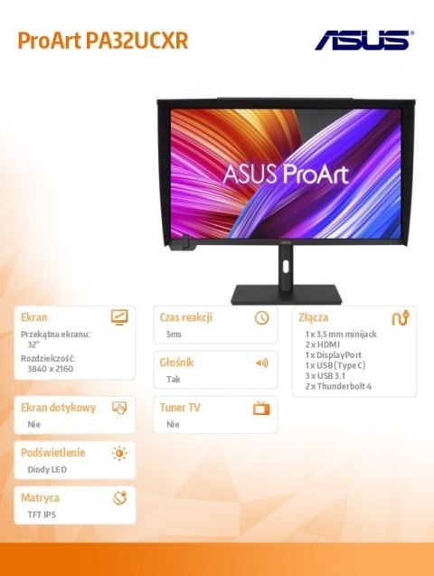 Asus Monitor 32 cale PA32UCXR 4K PRO ART