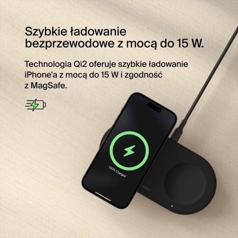 Belkin Bezprzewodowa podkładka ładująca Qi2 15W