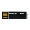 Goodram USB flash disk, USB 2.0, 64GB, UCU2, czarny, UCU2-0640K0R11, USB A, z obrotową osłoną