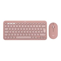Zestaw bezprzewodowy klawiatura + mysz Logitech Pebble 2 Combo różowy