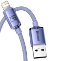 Kabel USB do Lightning Baseus Crystal Shine, 2.4A, 2m (fioletowy)