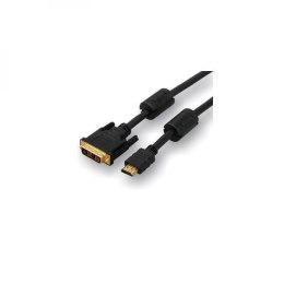 Video Kabel DVI (18+1) M - HDMI M, 3m, pozłacane złącza, czarny, Logo
