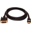 Video Kabel DVI (18+1) M - HDMI M, 3m, pozłacane złącza, czarny, Logo
